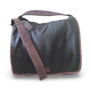 Coach messenger bag Dark Brown Nylon/Leather